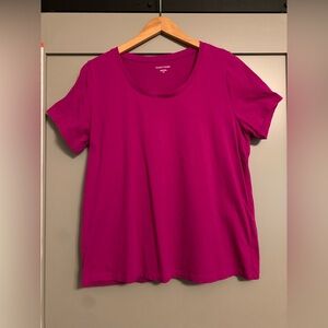 Eileen Fisher Crew Neck Fitted Short Sleeve Tee 100% Organic Cotton Women’s SP